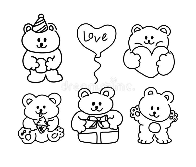 Kid Drawing Outlines Of Teddy Bear For Cartoon Character Comic Mascot kid-drawing-outlines-of-teddy-bear-for-cartoon-character-comic-mascot