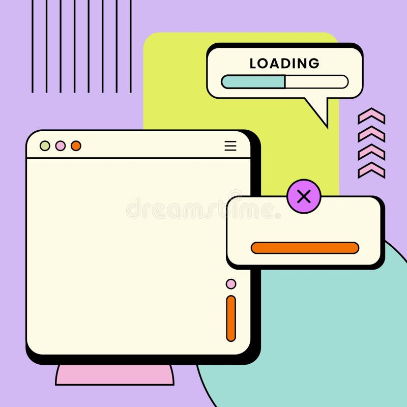 Digital interface post instagram tamplates royalty free illustration