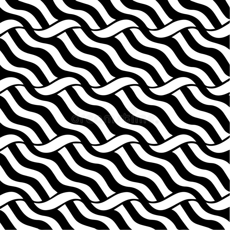 Geometric waves vector seamless pattern background royalty free illustration