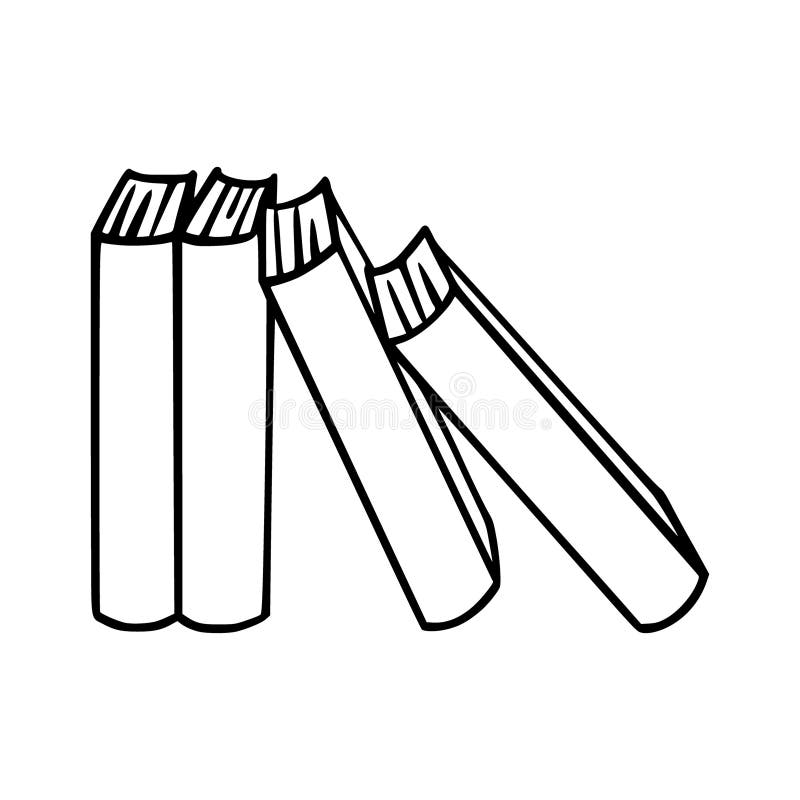 Hand Drawn Book Doodle Element Stock Illustration - Illustration of ...