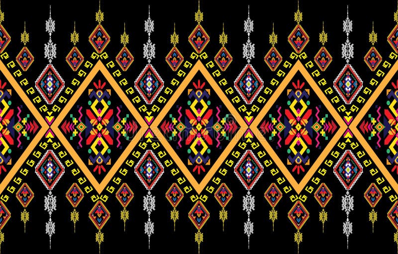 ethnic-monochrome-seamless-pattern-background-with-aztec-geometric