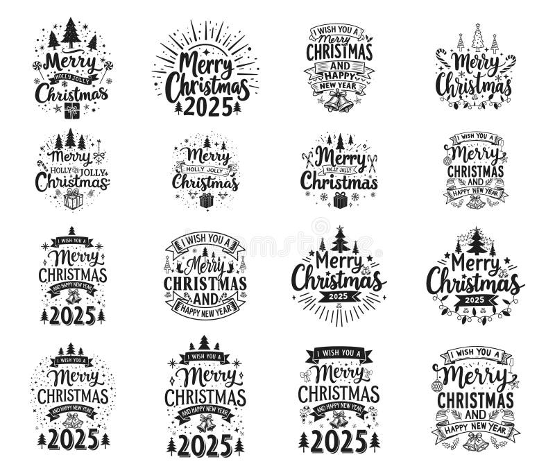 Perfect Christmas T-Shirt Vector Design with Holiday Elements, Happy New Year 2025 Vector Illustration with Christmas Decorations vector illustration