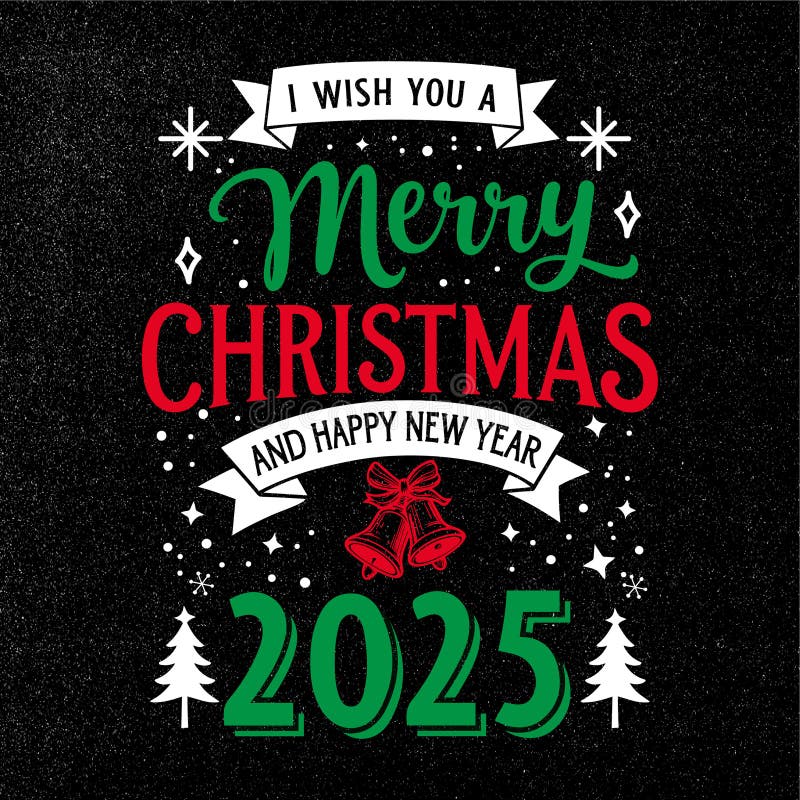 Perfect Christmas T-Shirt Vector Design with Holiday Elements, Happy New Year 2025 Vector Illustration with Christmas Decorations vector illustration