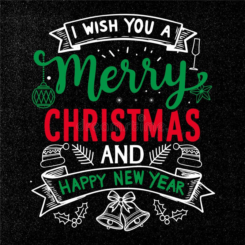 Perfect Christmas T-Shirt Vector Design with Holiday Elements, Happy New Year 2025 Vector Illustration with Christmas Decorations royalty free illustration