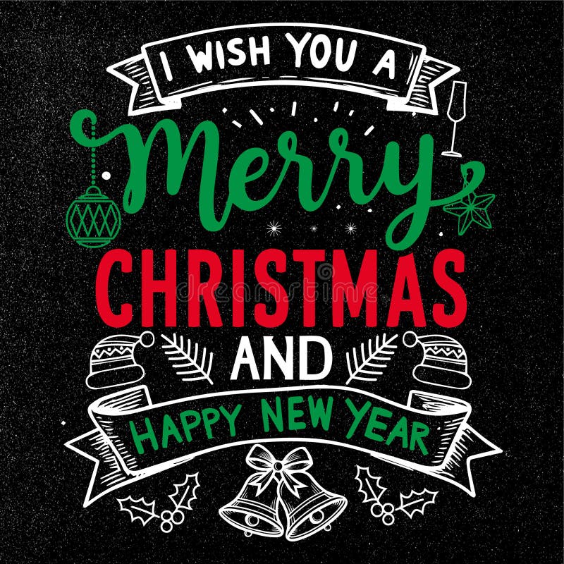 Perfect Christmas T-Shirt Vector Design with Holiday Elements, Happy New Year 2025 Vector Illustration with Christmas Decorations stock illustration