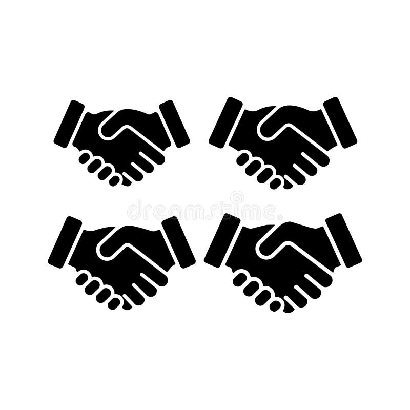 Handshake Icon Vector Silhouette Design royalty free illustration