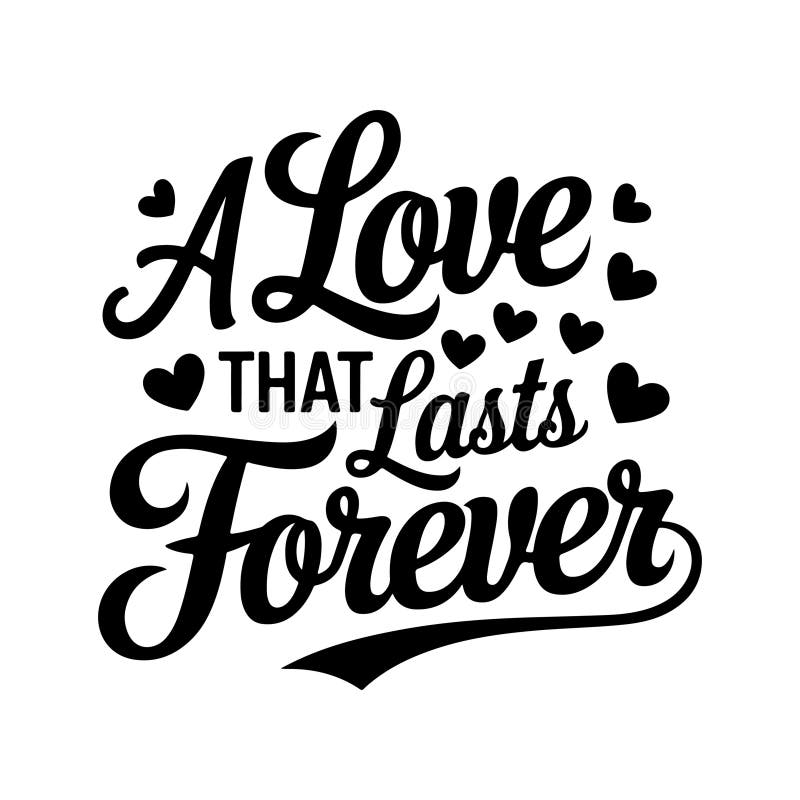 Love Typography Silhouette Vector Art royalty free illustration
