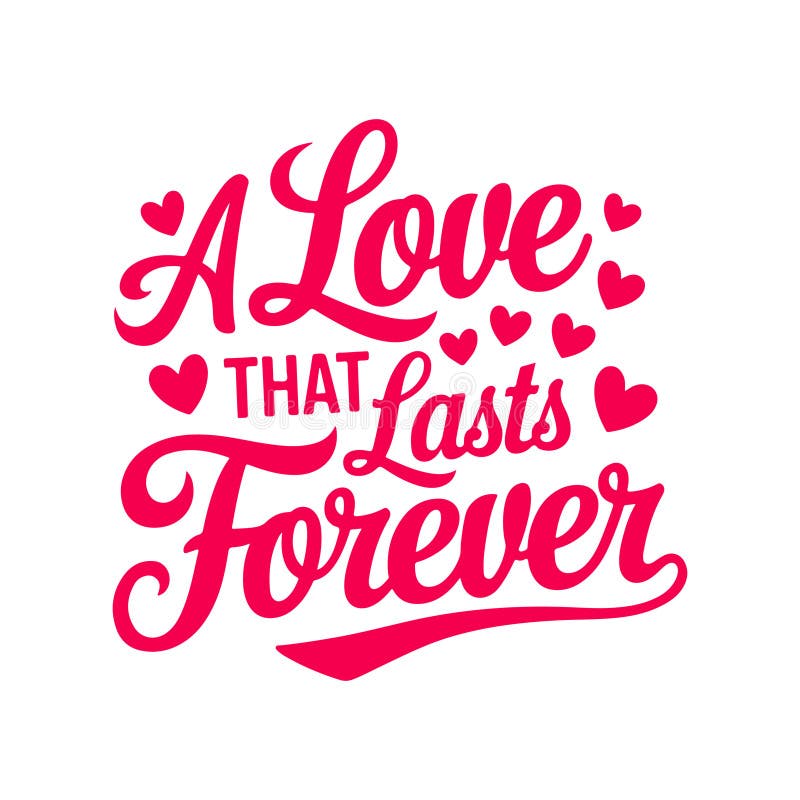 Love Typography Silhouette Vector Design stock illustration