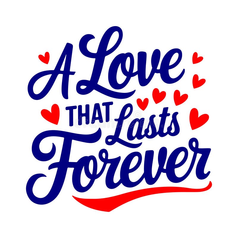 Love Typography Silhouette Vector Artwork vector illustration