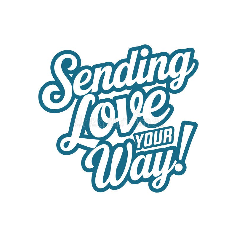 Love Typography Silhouette Vector Illustration stock illustration