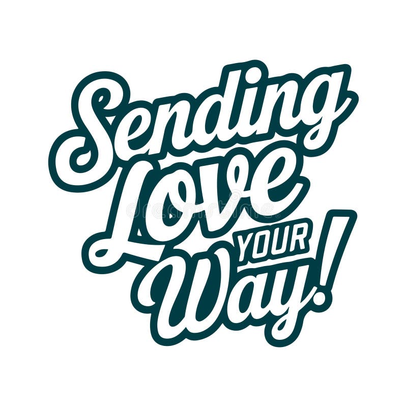 Love Typography Silhouette Vector Design stock illustration