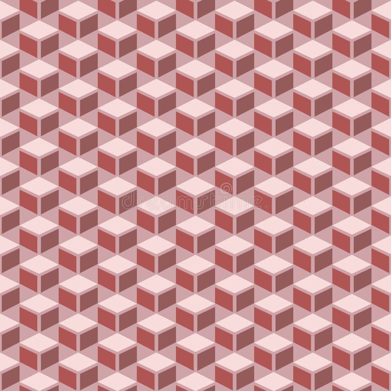 Seamless geometric pattern featuring an array of three-dimensional cubes in monochrome shades royalty free illustration