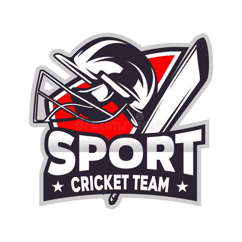 Cricket Sports Logo Design Vector stock illustration