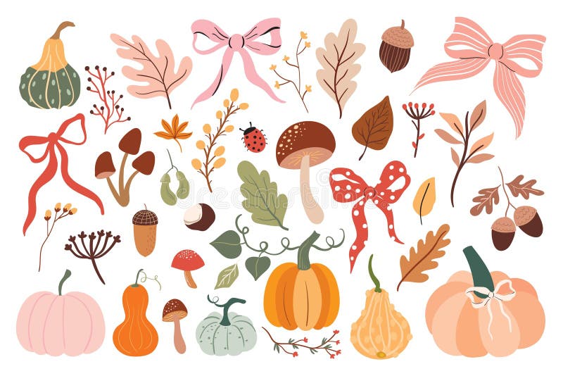 Set Of 4 Chinoiserie Pumpkin Wall Art Prints - 8x10 Inch Blue Flower Bows Fall Decor For Grandmillennial Style