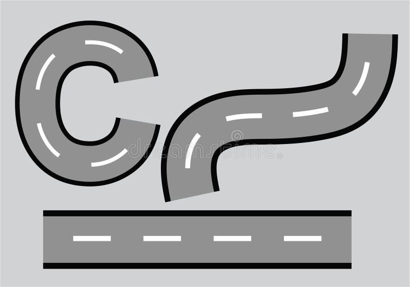 Road Brush Lines Easy to Edit with Illustrator Vector Design vector illustration