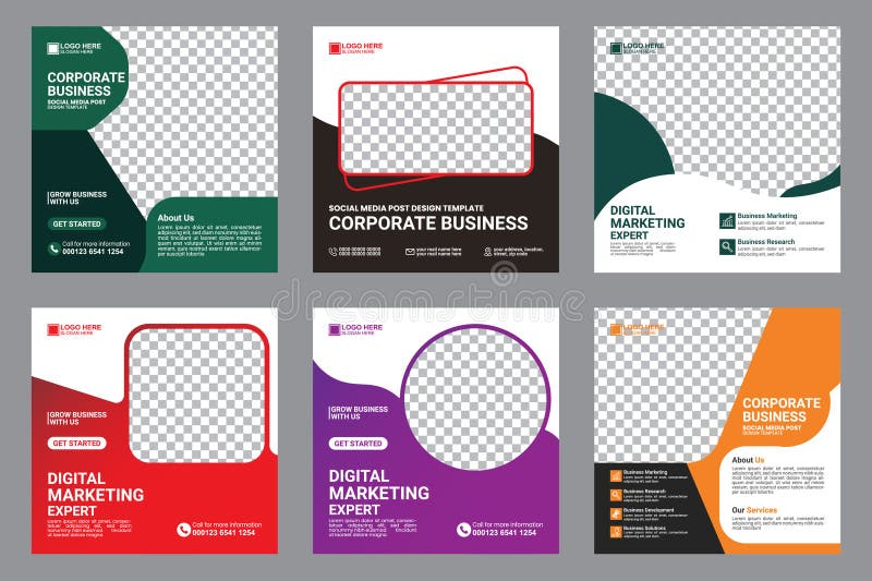 corporate business marketing social media post collection