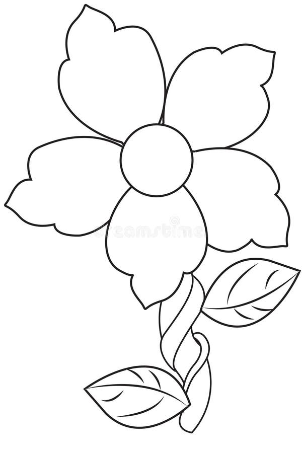 Colouring Page With Flowers Stock Illustration - Download Image