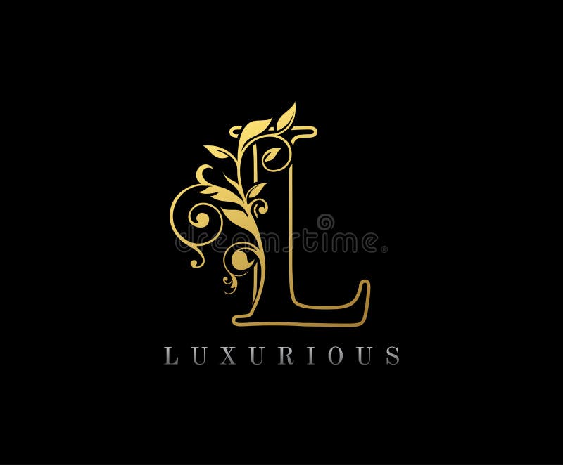Golden Letter L Logo Icon . Initial Letter L Design Vector Luxury ...