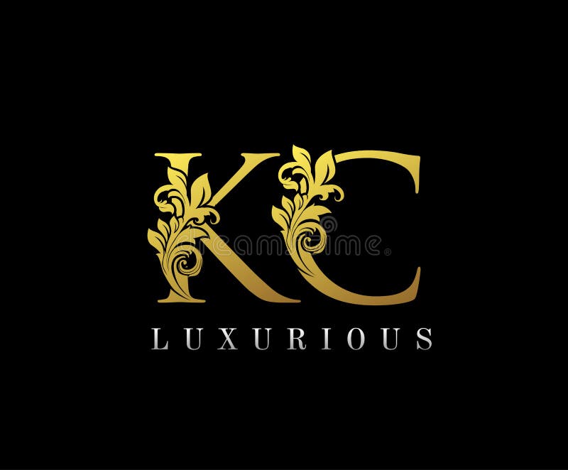 Golden Letter Kc Logo Icon . Initial Letter K And C Design Vector Stock  Illustration - Illustration Of Boutique, Font: 176570883