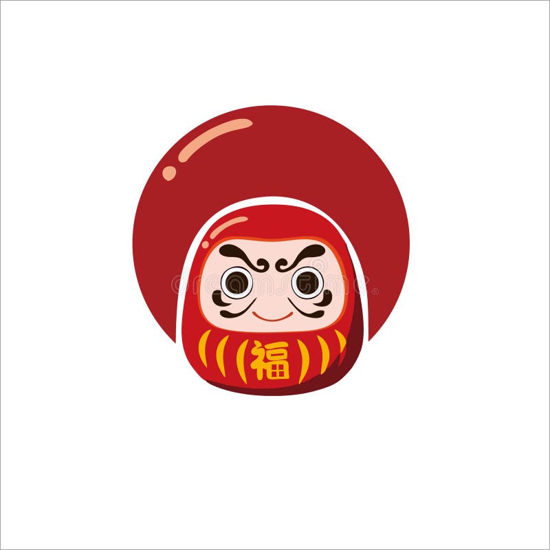 Japanese Daruma Doll Logo Design Vector Graphic by Weasley99