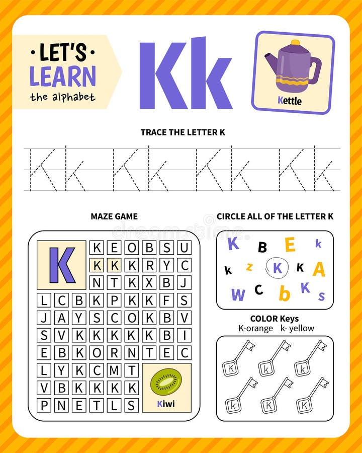 Kids learning material. stock illustration