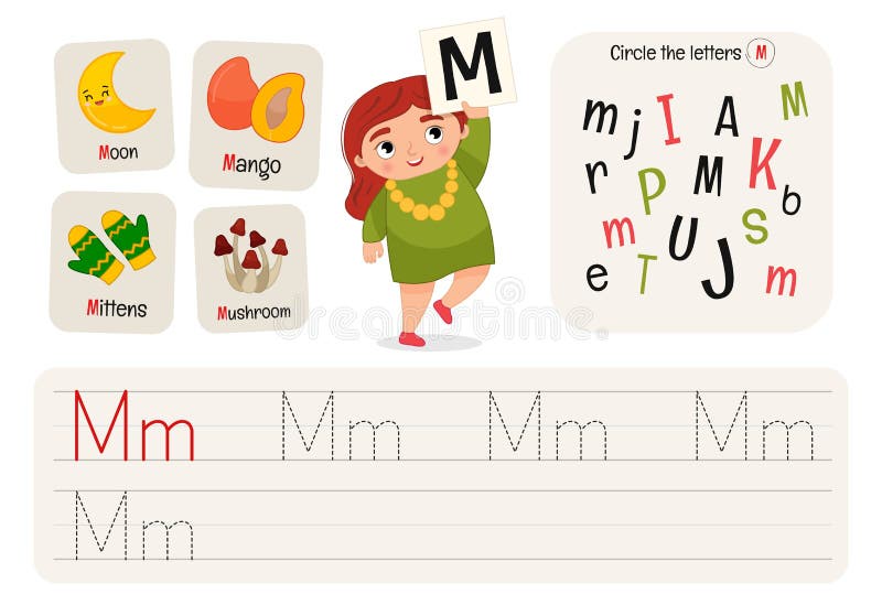 Kids learning material. stock illustration