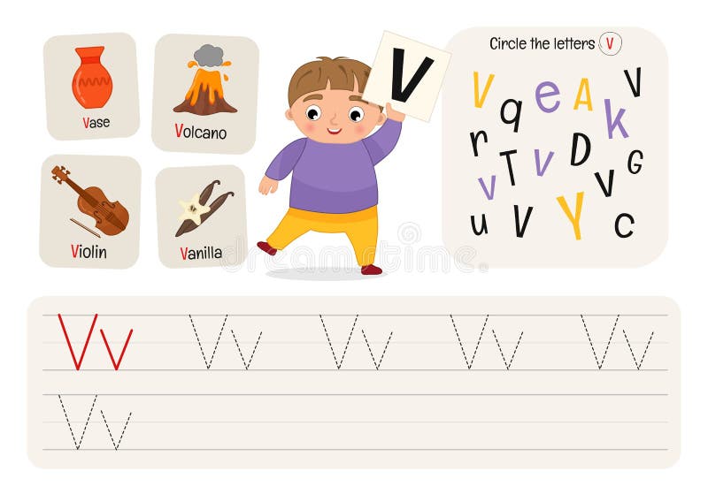 Kids learning material. stock illustration