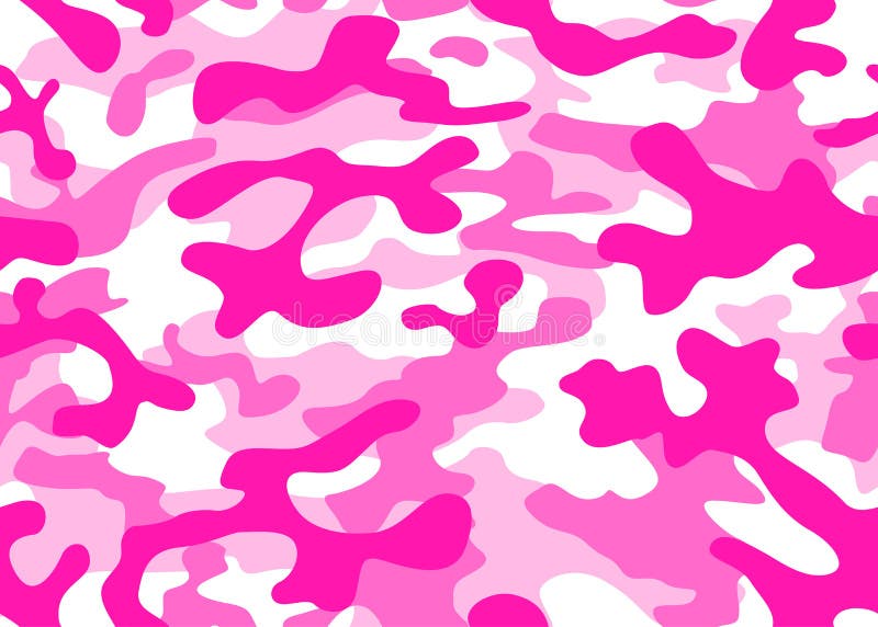 Classic Seamless Pink Military Camouflage Pattern Stock Illustration ...