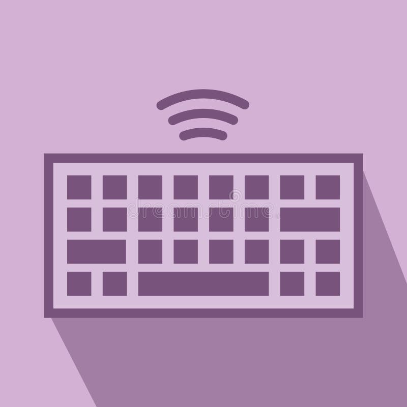 Pink wireless computer keyboard icon stock illustration illustration