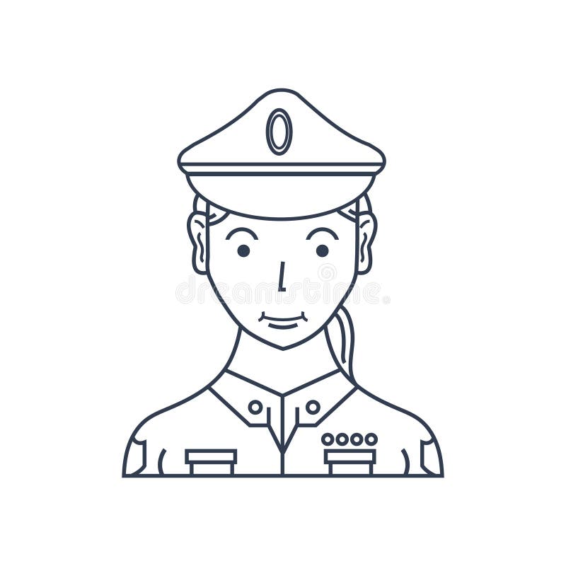Police Officer. Vector Illustration Decorative Design Stock