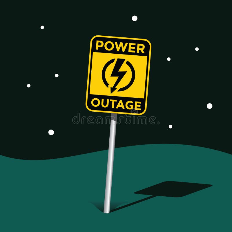 Power outage sign royalty free illustration