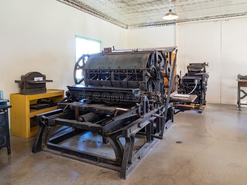 Print Shop of the Clark County Museum Editorial Stock Image Image of
