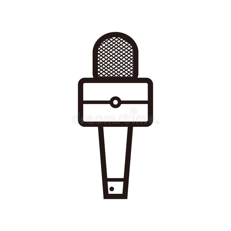 reporter microphone clipart black