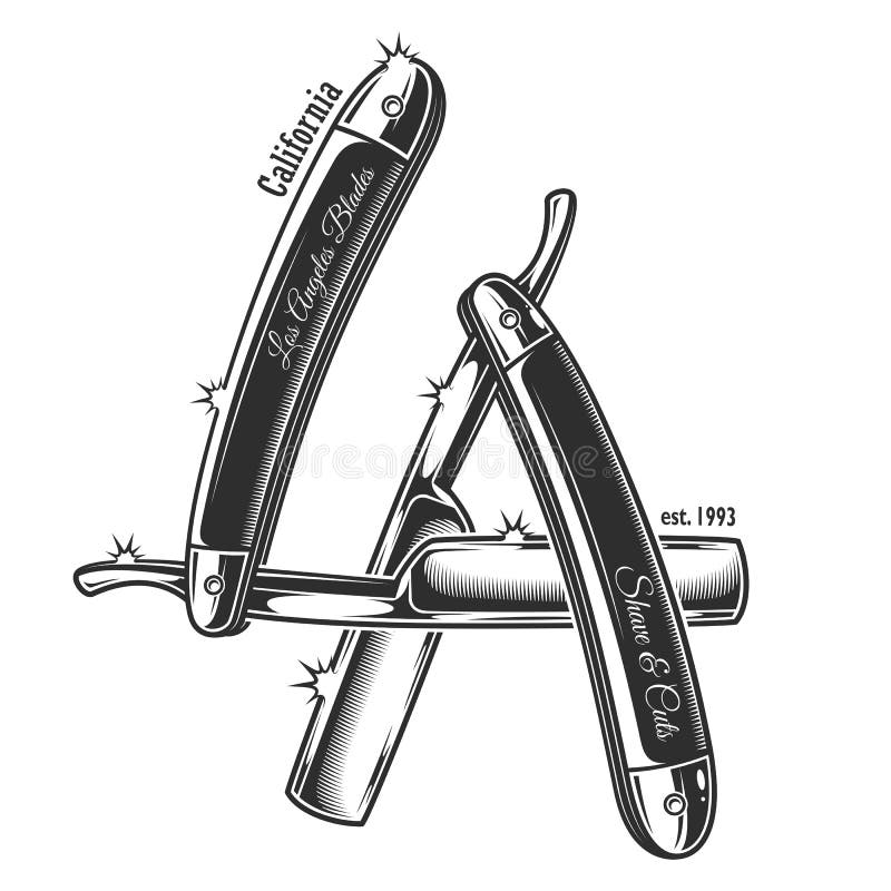 Straight Razor Logo Stock Illustrations 1,632 Straight Razor Logo
