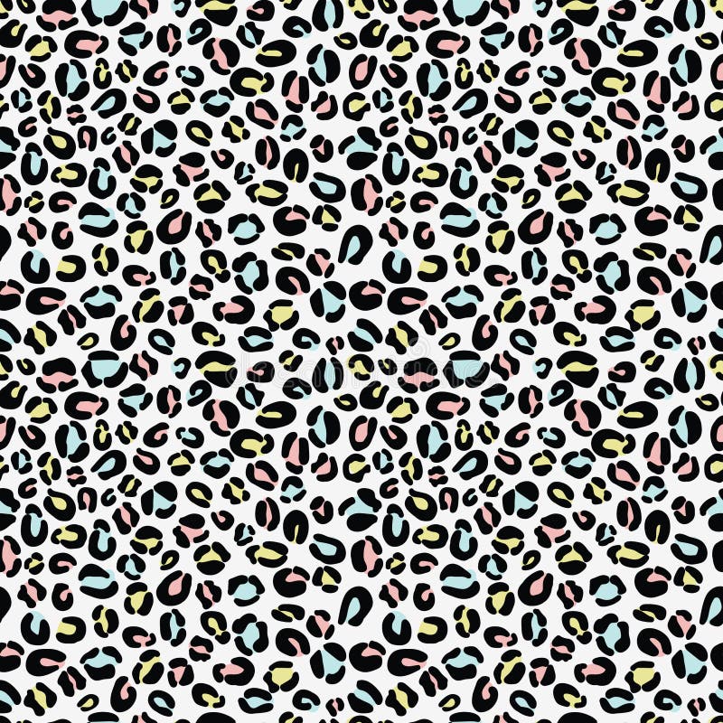 Colorful cheetah print repeat patter design.