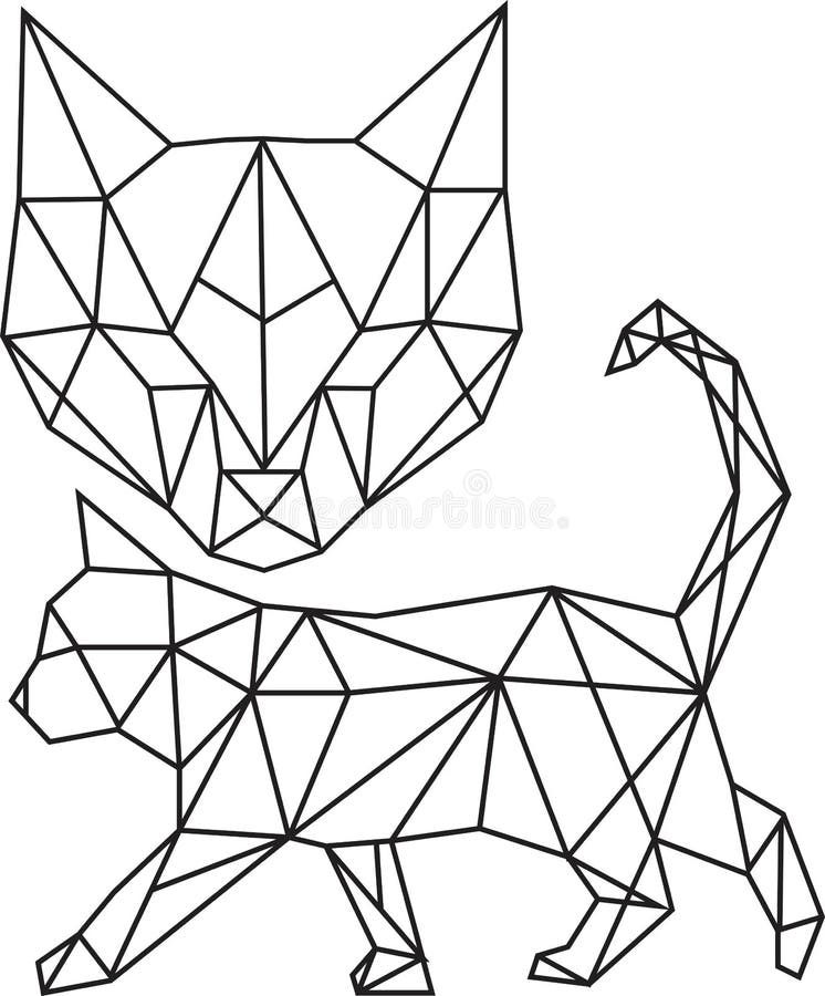 Geometric Cat Stock Illustrations – 12,346 Geometric Cat Stock ...