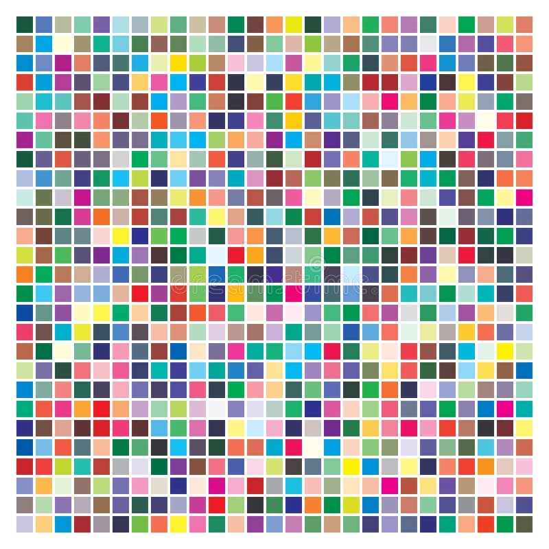 Vector color palette. 729 different colors vector illustration
