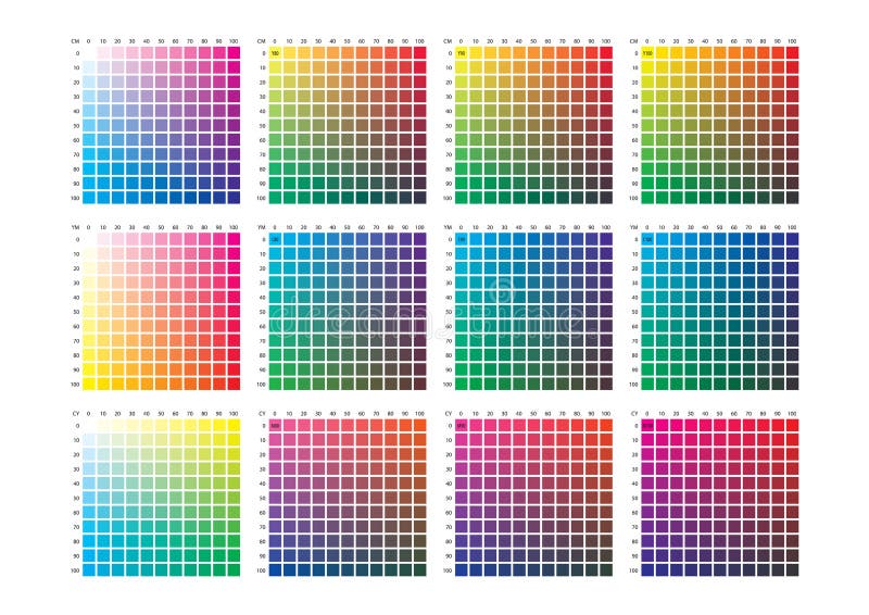 Vector color palette on A3 format royalty free illustration