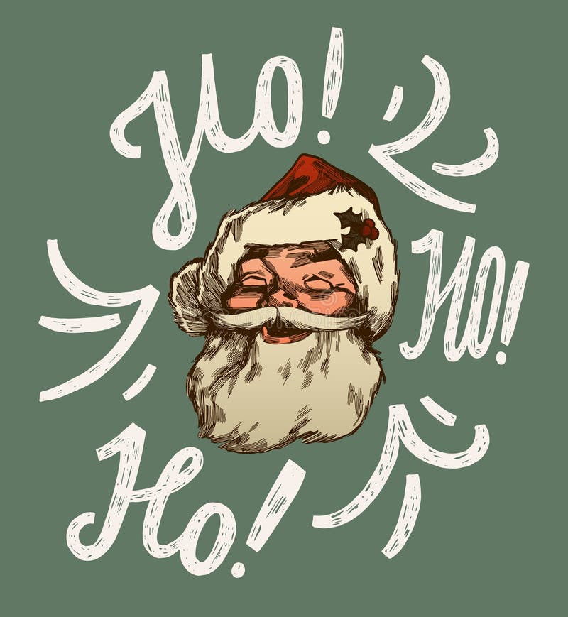 Vintage Santa Claus face stock vector. Illustration of invitation ...
