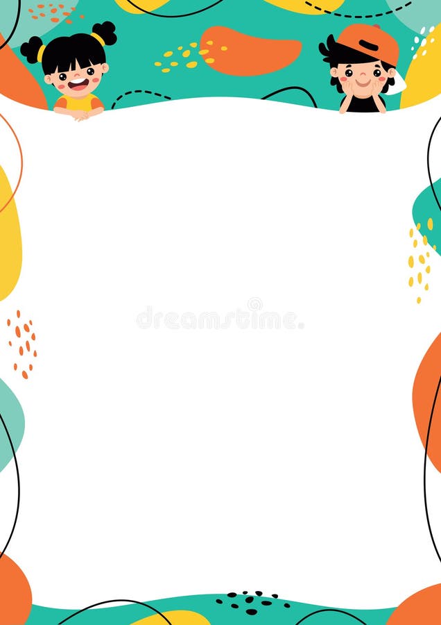 Printable Blank Page Template For Notes stock illustration