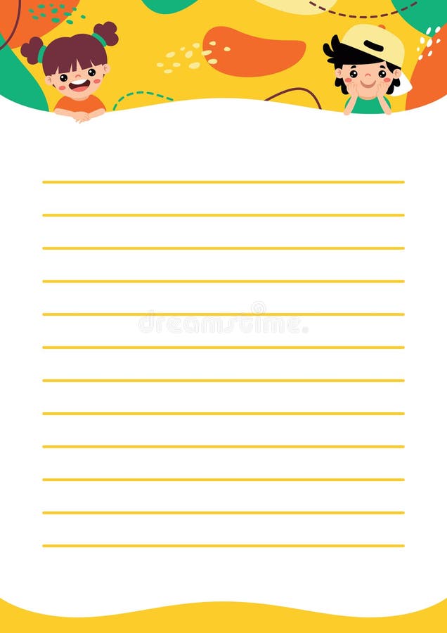 Printable Blank Page Template For Notes royalty free illustration