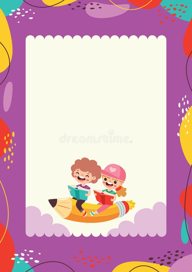 Printable Blank Page Template For Notes stock illustration