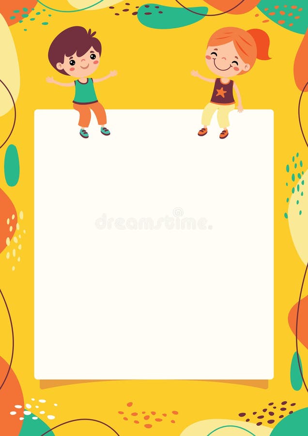Printable Blank Page Template For Notes stock illustration