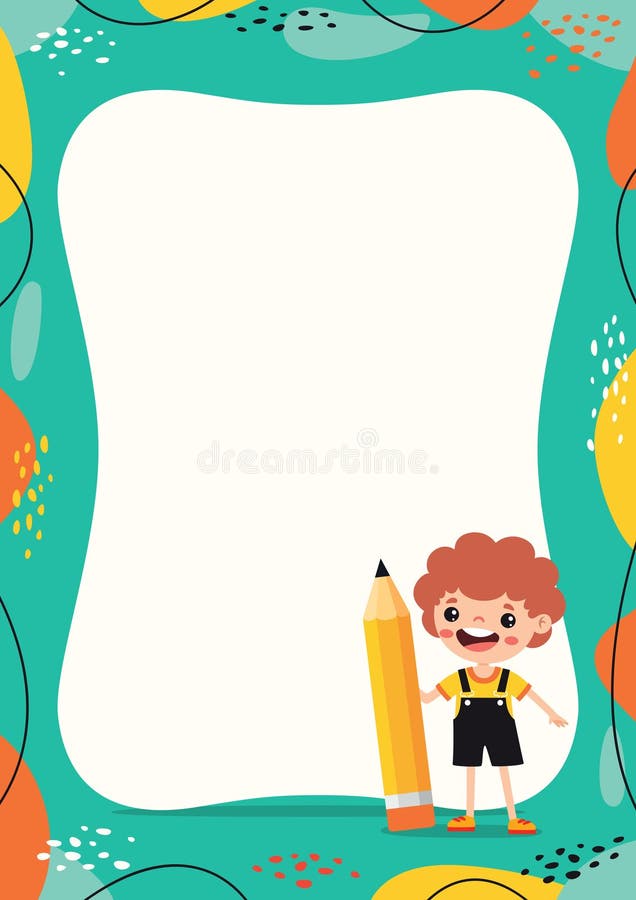 Printable Blank Page Template For Notes vector illustration