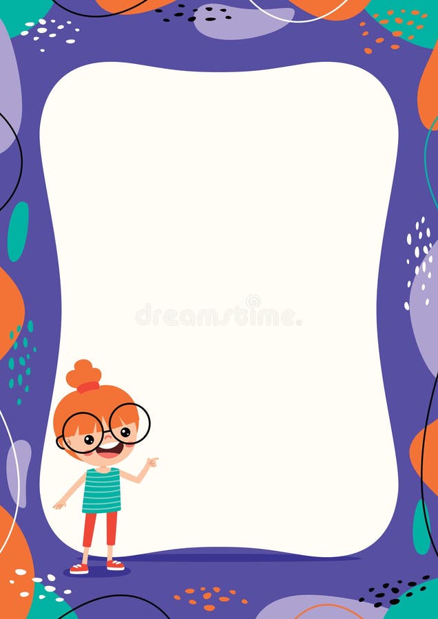 Printable Blank Page Template For Notes royalty free illustration