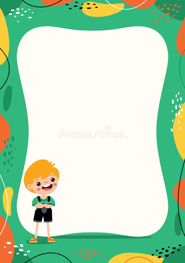 Printable Blank Page Template For Notes stock illustration