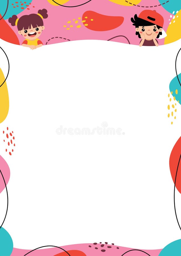 Printable Blank Page Template For Notes vector illustration