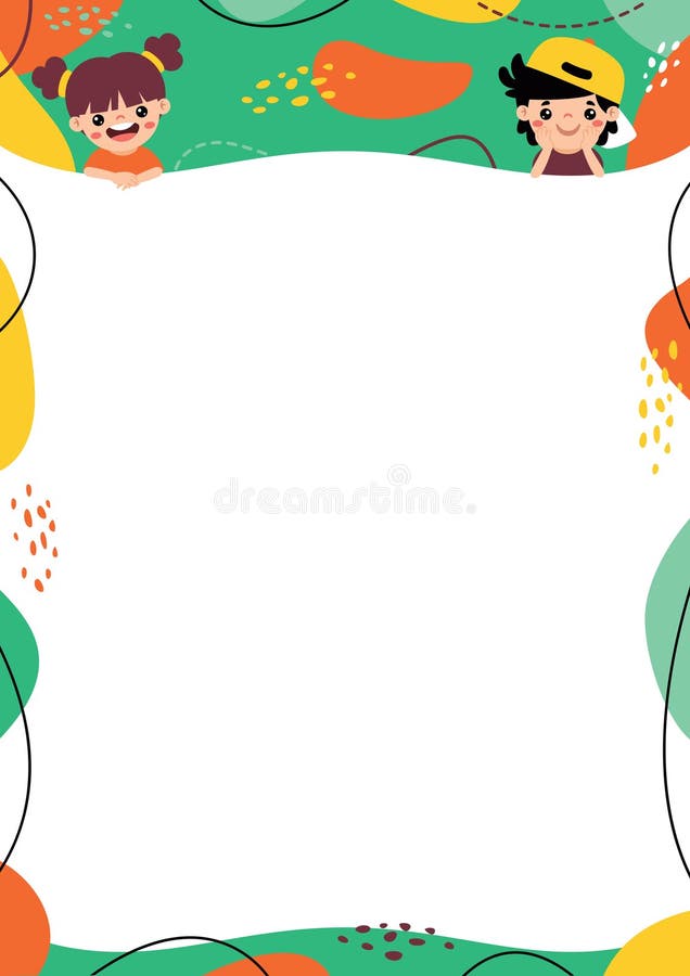 Printable Blank Page Template For Notes stock illustration