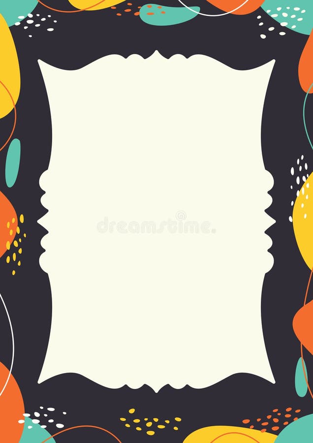 Printable Blank Page Template For Notes stock illustration