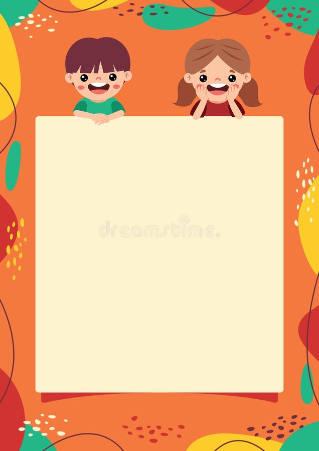 Printable Blank Page Template For Notes stock illustration